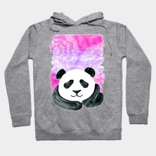 Lazy Panda on Pink & Purple Hoodie